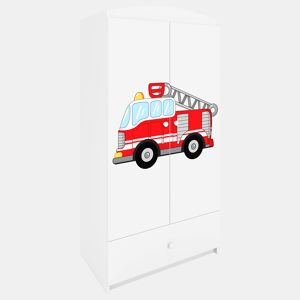 Roupeiro 2 portas 1 gaveta Kocot Kids Babydream Bombeiro Branco