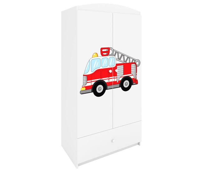 Armario 2 puertas 1 cajón kocot kids babydream bombero - blanco