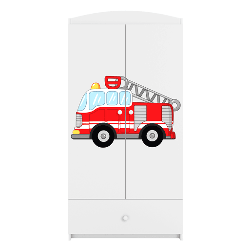 Roupeiro 2 portas 1 gaveta Kocot Kids Babydream Bombeiro Branco