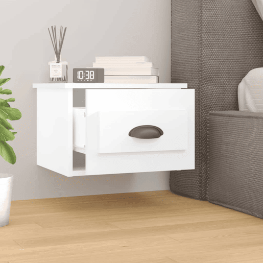 vidaXL Mesa de cabeceira de parede 41,5x36x28 cm branco vidaXL Mesa de cabeceira de parede 41,5x36x28 cm branco