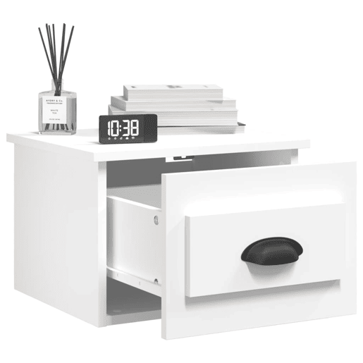 vidaXL Mesa de cabeceira de parede 41,5x36x28 cm branco vidaXL Mesa de cabeceira de parede 41,5x36x28 cm branco
