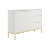 Aparador Seattle branco com 2 portas e 3 gavetas
