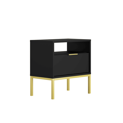 Mesa de cabeceira Seattle Preto