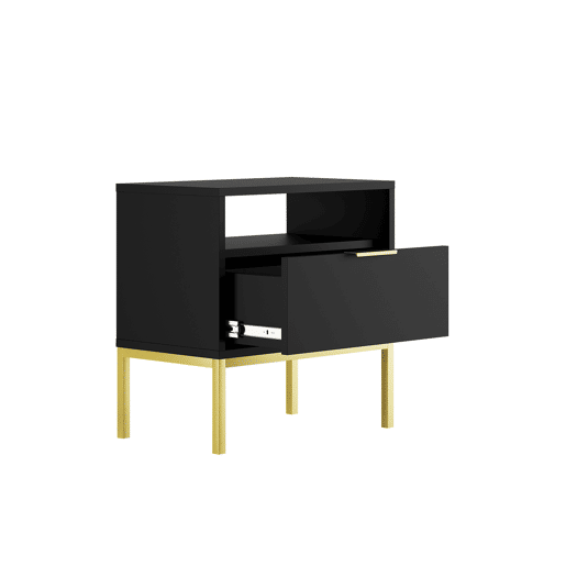 Mesa de cabeceira Seattle Preto
