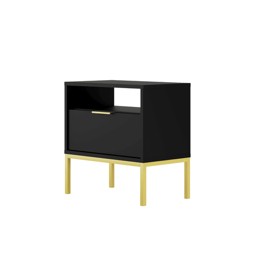 Mesa de cabeceira Seattle Preto