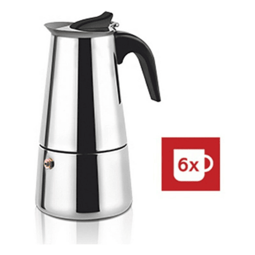 Cafeteira Italiana Haeger Moka Aço inoxidável 1810 - 6 Chávenas