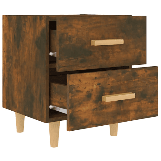 vidaXL Mesas de cabeceira 2 pcs 40x35x47,5 cm cor carvalho fumado vidaXL Mesas de cabeceira 2 pcs 40x35x47,5 cm cor carvalho fumado