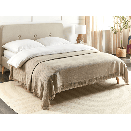 Colcha YERBENT Algodão 220 x 240 cm Taupe