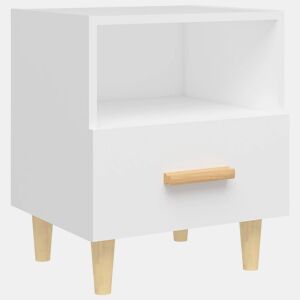 vidaXL Mesa de cabeceira 40x35x47 cm branco