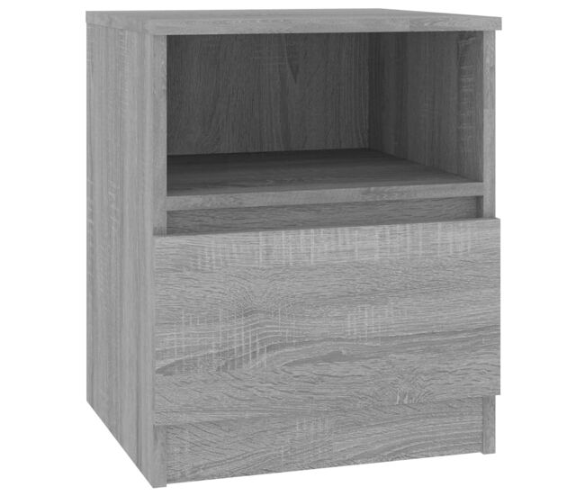 Vidaxl mesita de noche madera de ingeniería gris sonoma 40x40x50 cm