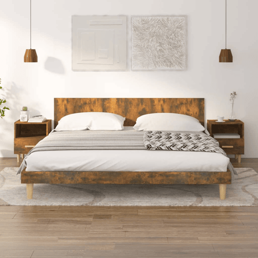 vidaXL Mesas de cabeceira 2 pcs 40x35x47 cm cor carvalho fumado