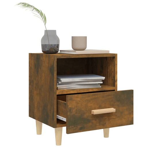 vidaXL Mesas de cabeceira 2 pcs 40x35x47 cm cor carvalho fumado