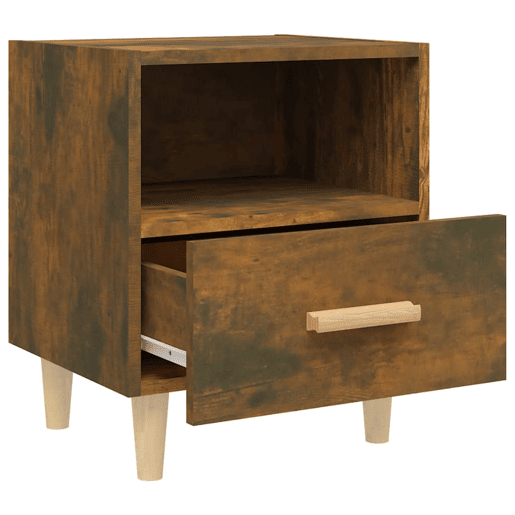 vidaXL Mesas de cabeceira 2 pcs 40x35x47 cm cor carvalho fumado