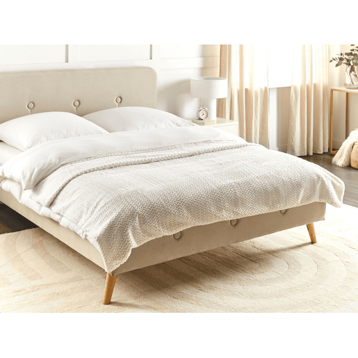 Colcha SURMI Imitação de pele 150 x 200 cm Branco creme