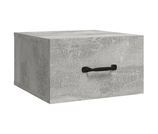 Vidaxl mesita de noche de pared color gris hormigón 35x35x20 cm