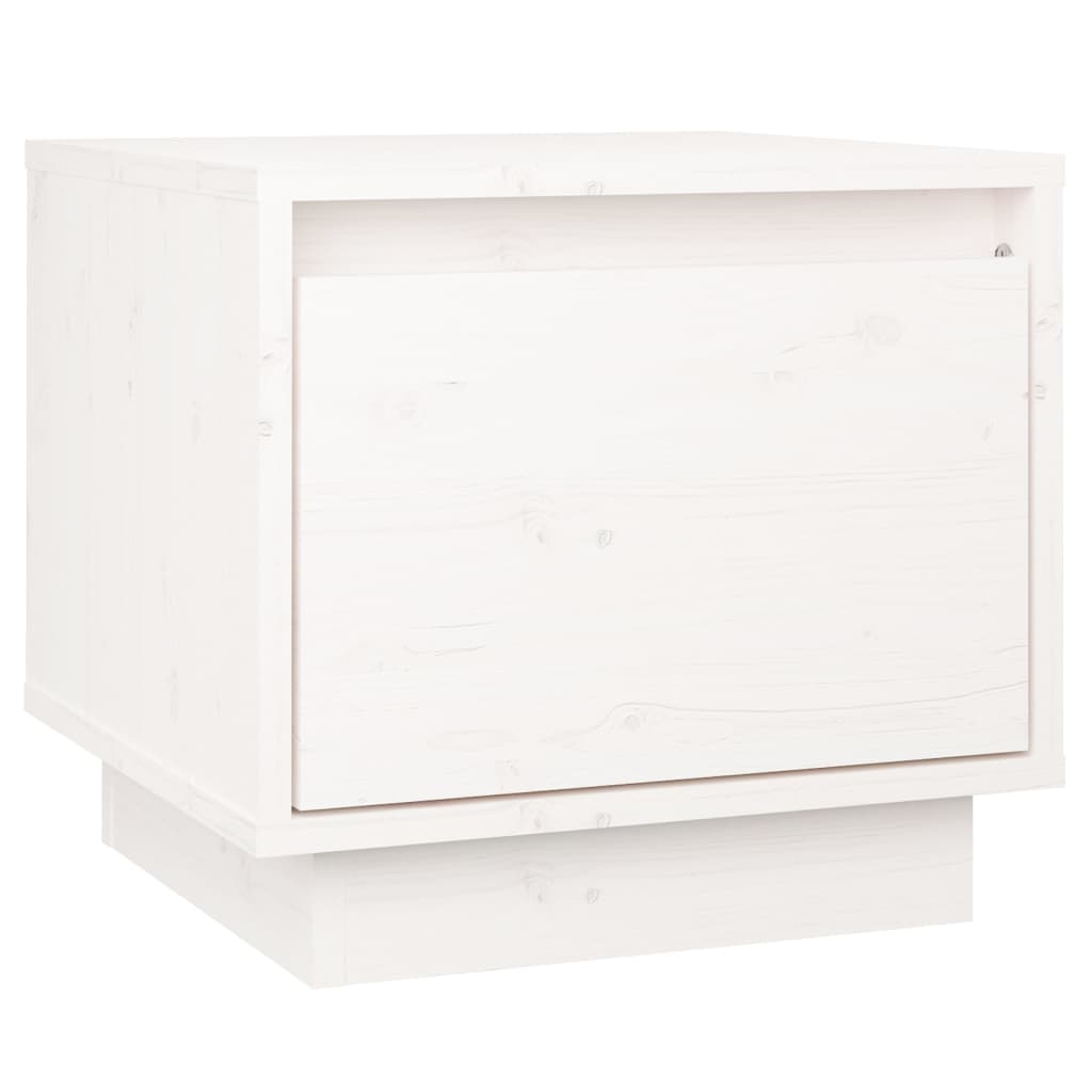 vidaxl mesita de noche madera maciza de pino blanco 35x34x32 cm