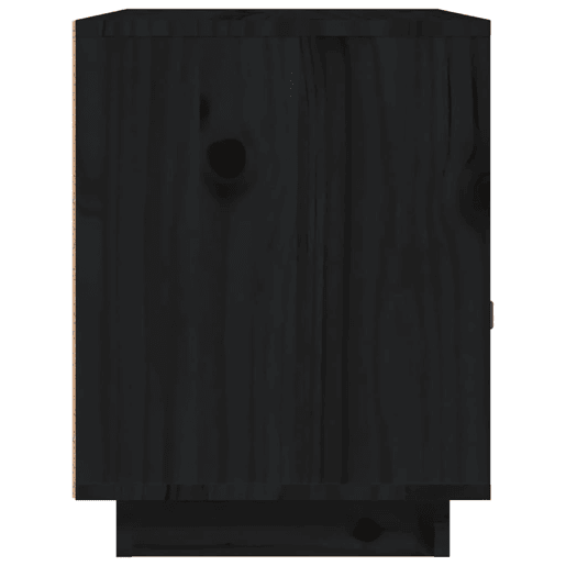 vidaXL Mesa de cabeceira 40x34x45 cm madeira de pinho maciça preto