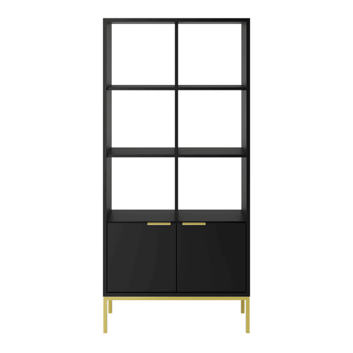 Estante 2 portas Seattle Preto