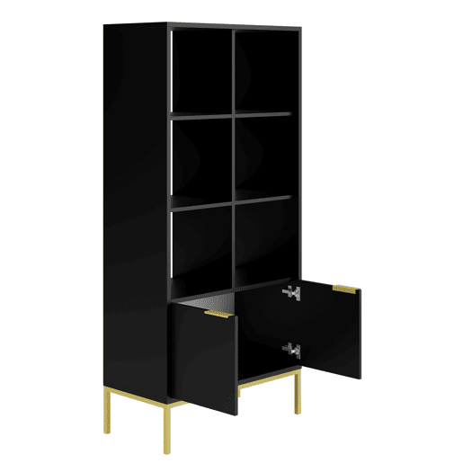 Estante 2 portas Seattle Preto