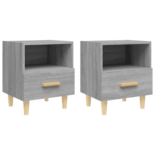 vidaXL Mesas de cabeceira 2 pcs 40x35x47 cm sonoma cinzento