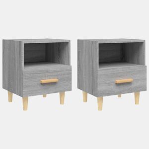 vidaXL Mesas de cabeceira 2 pcs 40x35x47 cm sonoma cinzento
