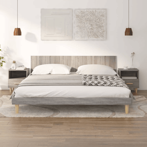 vidaXL Mesas de cabeceira 2 pcs 40x35x47 cm sonoma cinzento