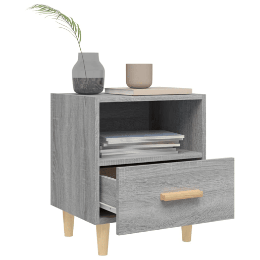 vidaXL Mesas de cabeceira 2 pcs 40x35x47 cm sonoma cinzento