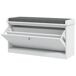Banco Zapatero MDF, Poliéster HOMCOM Banco Zapatero MDF, Poliéster HOMCOM Blanco