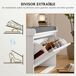 Banco Zapatero MDF, Poliéster HOMCOM Banco Zapatero MDF, Poliéster HOMCOM Blanco