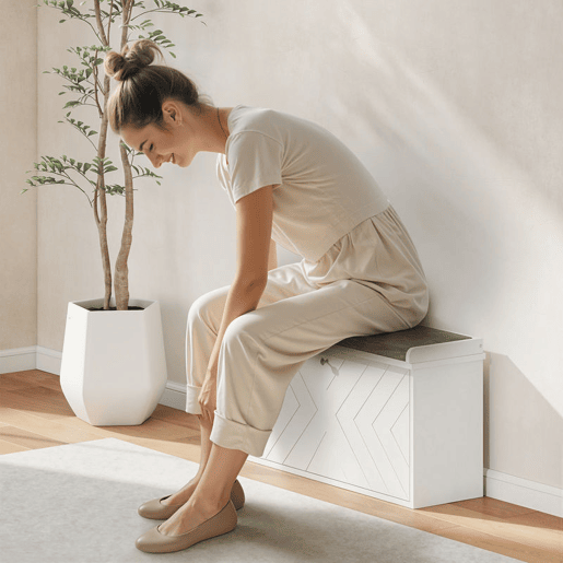 HOMCOM Banco Sapateira Moderno Móvel Sapateira com Banco de Madeira com Prateleiras Ajustáveis e Almofada Acolchoada para 8 Pares de Sapatos para Entrada Corredor 80x26x44,5 cm Branco