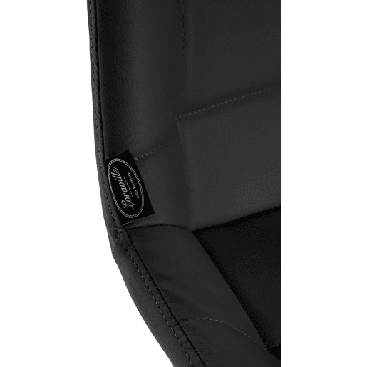 Taburete de Bar Weston Giratorio 180 grados | Taburete Alto con Respaldo y Asiento Acolchado Simil cuero Negro 56X49X105 cm