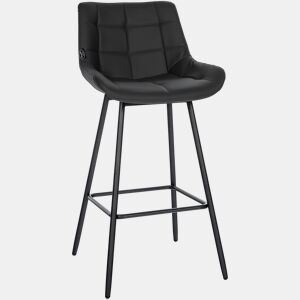 Taburete de bar Weston Simil cuero Negro 56X49X104 cm