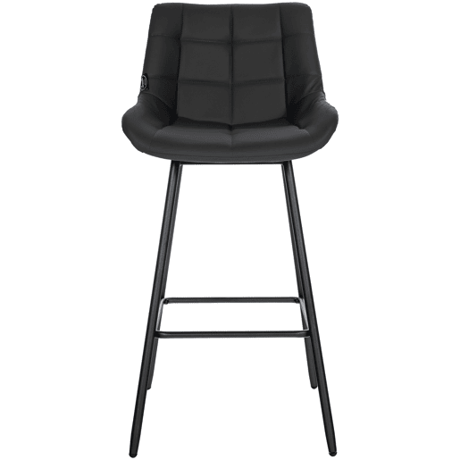 Taburete de bar Weston Simil cuero Negro 56X49X104 cm