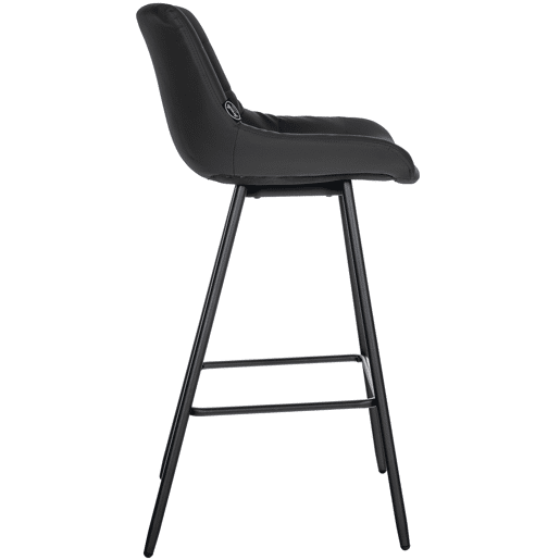Taburete de bar Weston Simil cuero Negro 56X49X104 cm