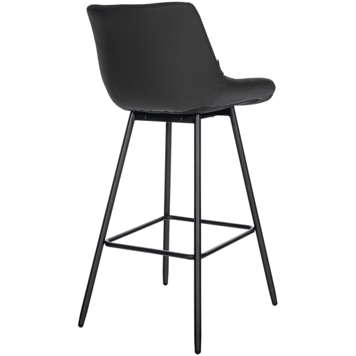 Taburete de bar Weston Simil cuero Negro 56X49X104 cm