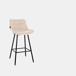 Taburete de bar Weston Terciopelo Crema 56X49X104 cm