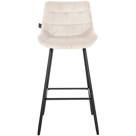 Taburete de bar Weston Terciopelo Crema 56X49X104 cm