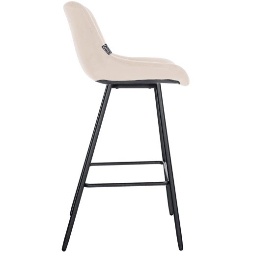 Taburete de bar Weston Terciopelo Crema 56X49X104 cm