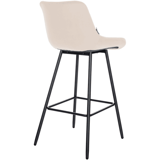 Taburete de bar Weston Terciopelo Crema 56X49X104 cm