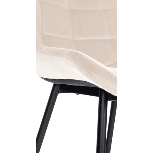 Taburete de bar Weston Terciopelo Crema 56X49X104 cm