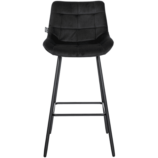 Taburete de bar Weston Terciopelo Negro 56X49X104 cm
