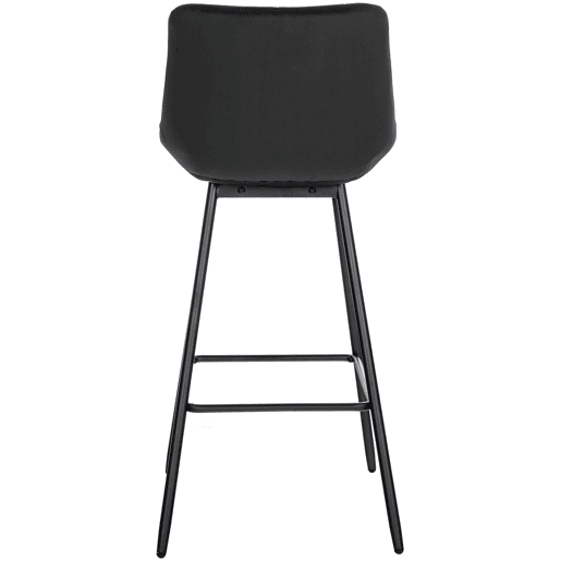 Taburete de bar Weston Terciopelo Negro 56X49X104 cm