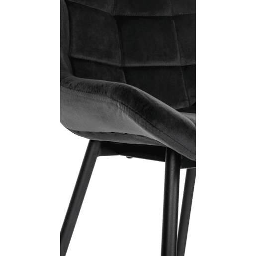 Taburete de bar Weston Terciopelo Negro 56X49X104 cm