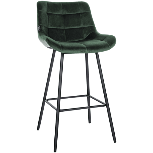 Taburete de bar Weston Terciopelo Verde oscuro 56X49X104 cm