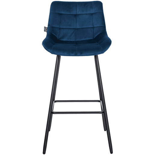 Taburete de bar Weston Terciopelo Azul 56X49X104 cm