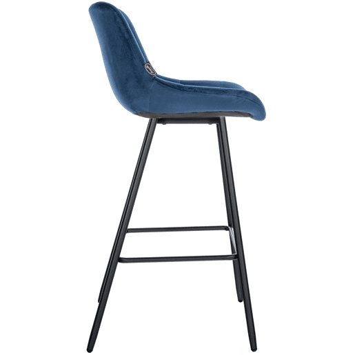 Taburete de bar Weston Terciopelo Azul 56X49X104 cm