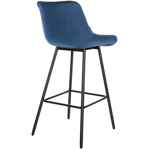 Taburete de bar Weston Terciopelo Azul 56X49X104 cm