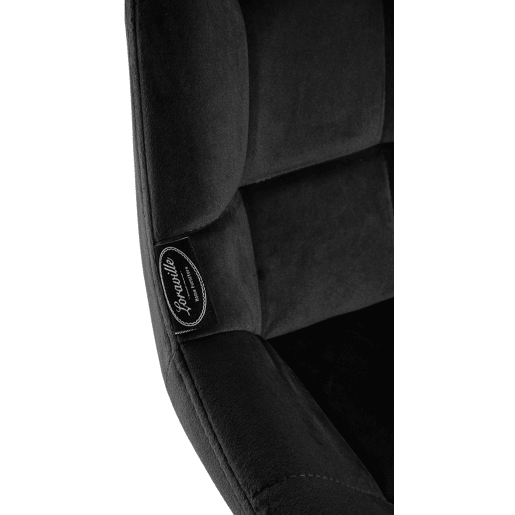 Taburete de Bar Weston Giratorio 180 grados | Taburete Alto con Respaldo y Asiento Acolchado Terciopelo Negro 56X49X105 cm