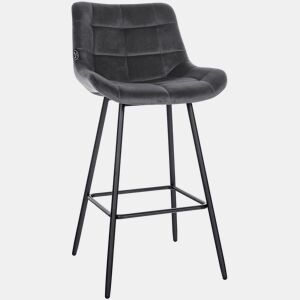 Taburete de bar Weston Terciopelo Gris oscuro 56X49X104 cm