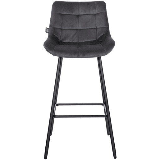 Taburete de bar Weston Terciopelo Gris oscuro 56X49X104 cm
